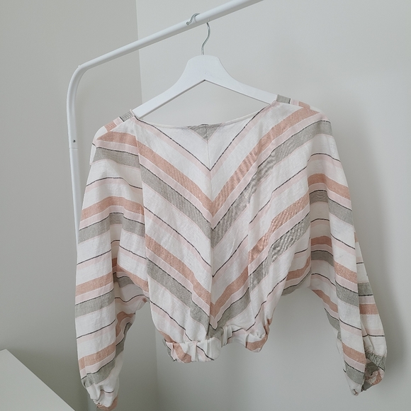 ZARA Linen Blend Crop top - Picture 4 of 7